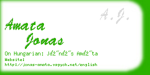 amata jonas business card